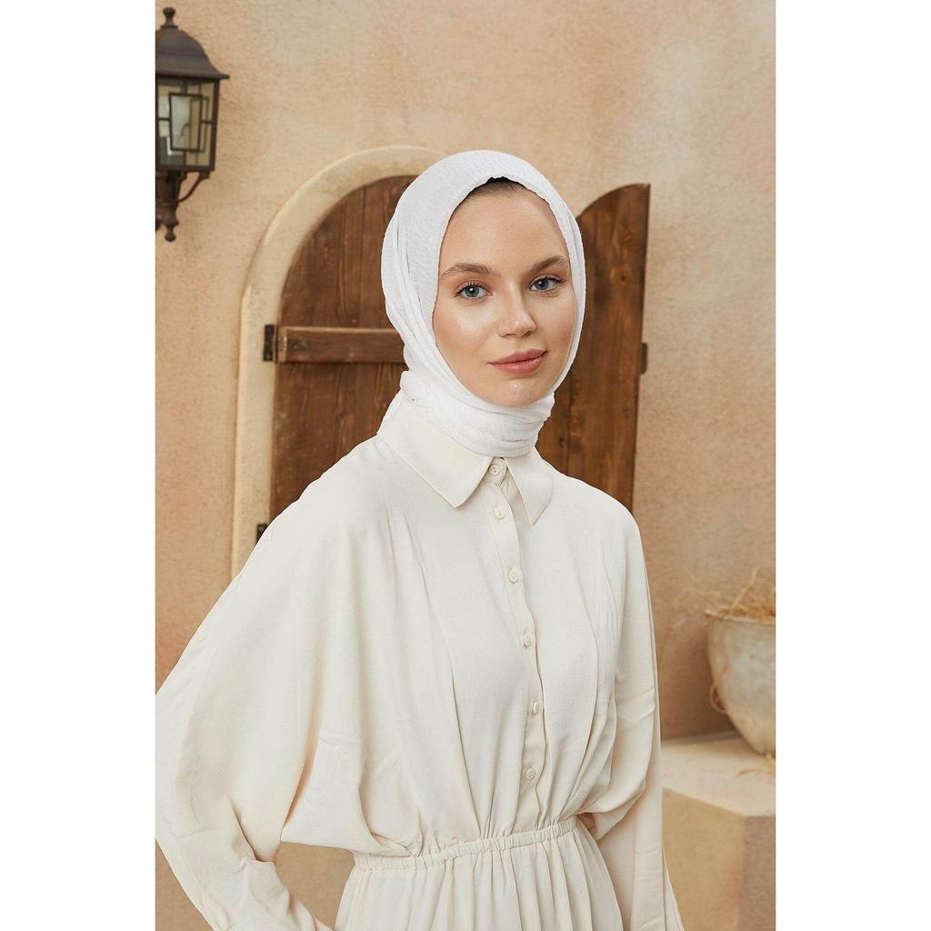 Crepe Hijab White