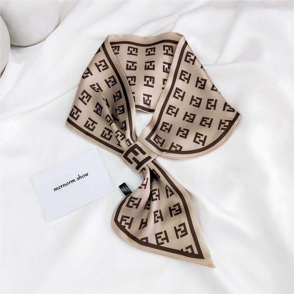 Новые шарфы Шелковые шарфы Женские весенние и осенние длинные декоративные профессиональные шарфы Летние тонкие стили в сочетании с рубашками Стильные