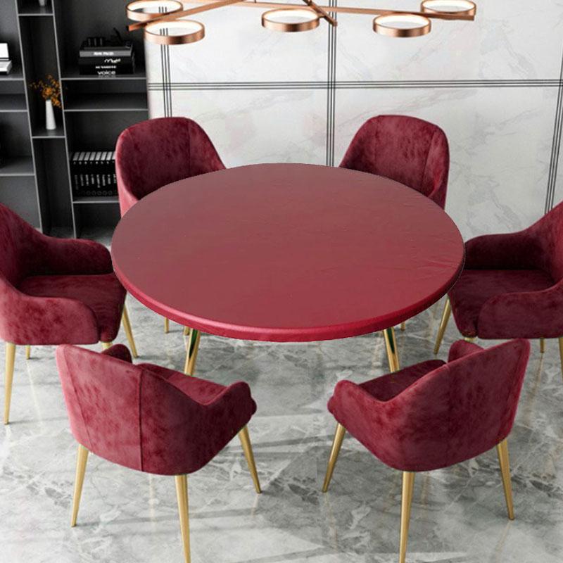 Круглая Скатерть на Резинке 60-130см Водонепроницаемая Защита для Стола Эластичная