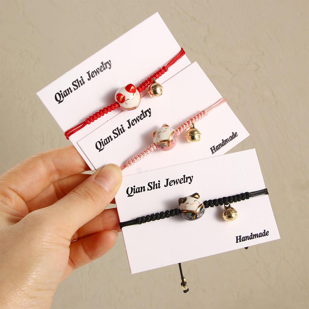 Cat Transfer Lucky Temperament Zodiac Hand Rope Fashion Jewelry Red Rope Bracelet Women Gifts