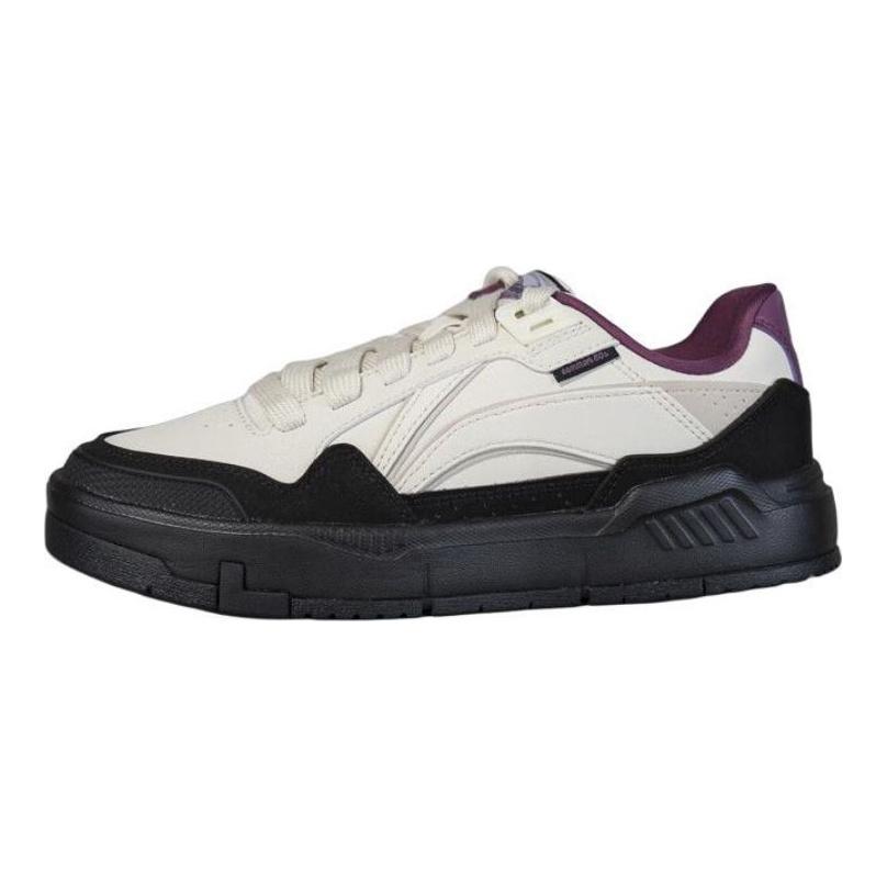 Li Ning Common 80s удобные модные нескользящие износостойкие низкие кроссовки для скейтбординга женские кроссовки белые черные AGCU158-4