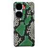 iQOO Neo9 Pro Genuine Leather Half-Cover Case - Cowhide with Python Skin Pattern