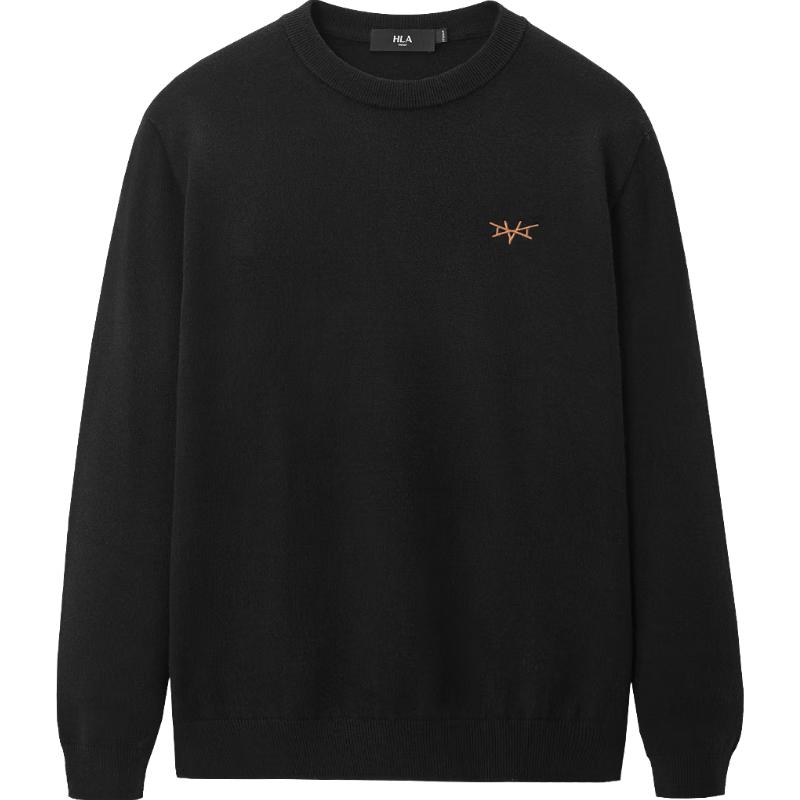 HLA Men's Business Casual Round Neck Pullover Sweater