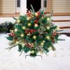 Outdoor  Lighted Artificial Xmas Pine Trees with Tripod Stake Outdoor Light Up Planter Filler Christmas Trees Festival Decor