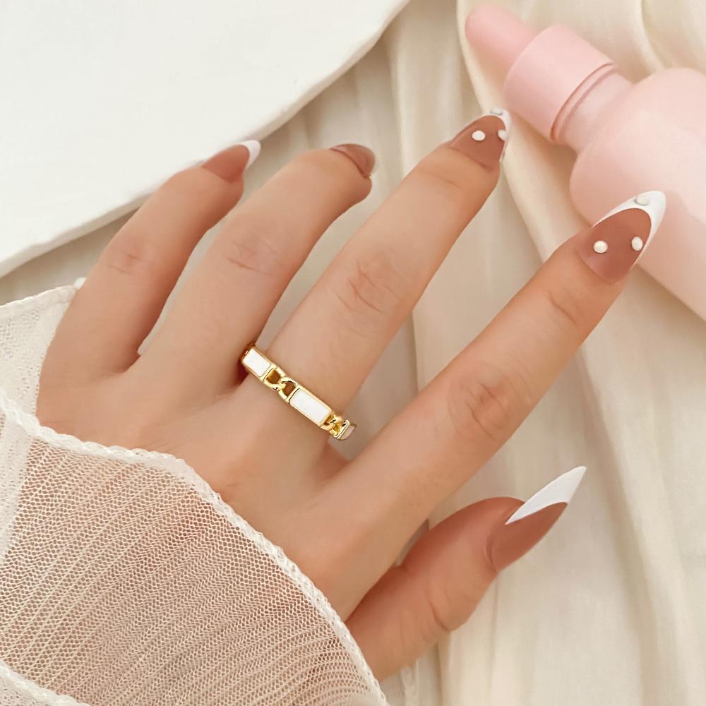 Модные геометрические кольца золотого цвета, сверкающее открытое кольцо с цирконом, эффектные ювелирные изделия для женщин