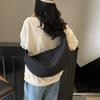 2025 women's bag Korean version ins canvas dumpling bag fashion casual messenger bag simple breast bag trendy bag