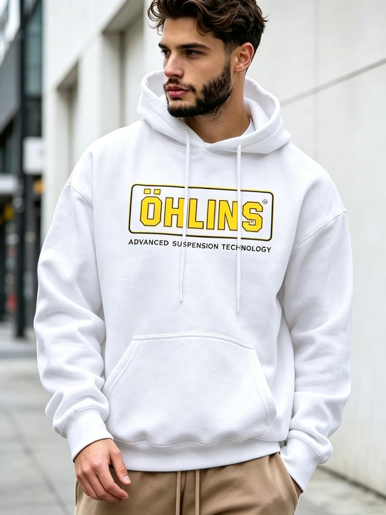 2026 Новый гоночный худи Ohlins для мужчин и женщин с принтом автомобильной подвески, оверсайз, свободный, уличный пуловер-свитшот