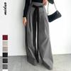 Suit Wide Leg Pants Advanced Sense of Solid Color Temperament Commuter Slim Pants Woman