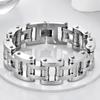 Solid Stainless Steel 22MM Width Motorcycle Bike Chain Man Bracelet Wristband Male Bangles Rock And Roll Rap Jewelry Accessory