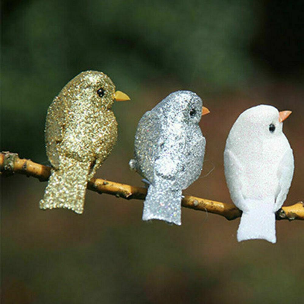12шт мини-поддельные птицы искусственные птицы домашний декор рождественской елки