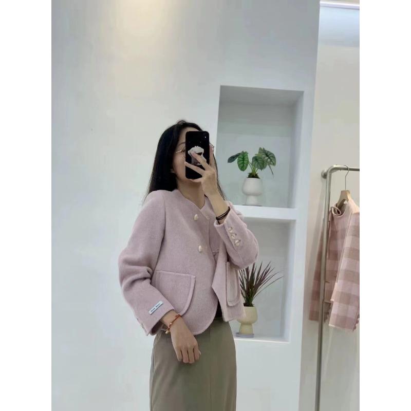 Xiaoxiangfeng For Women Trendy Short Double-sided Wool Outerwear for Small People with A High-end and Western Style