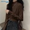 Женская термофутболка с флисовой подкладкой и полувысоким воротником Jeanswest