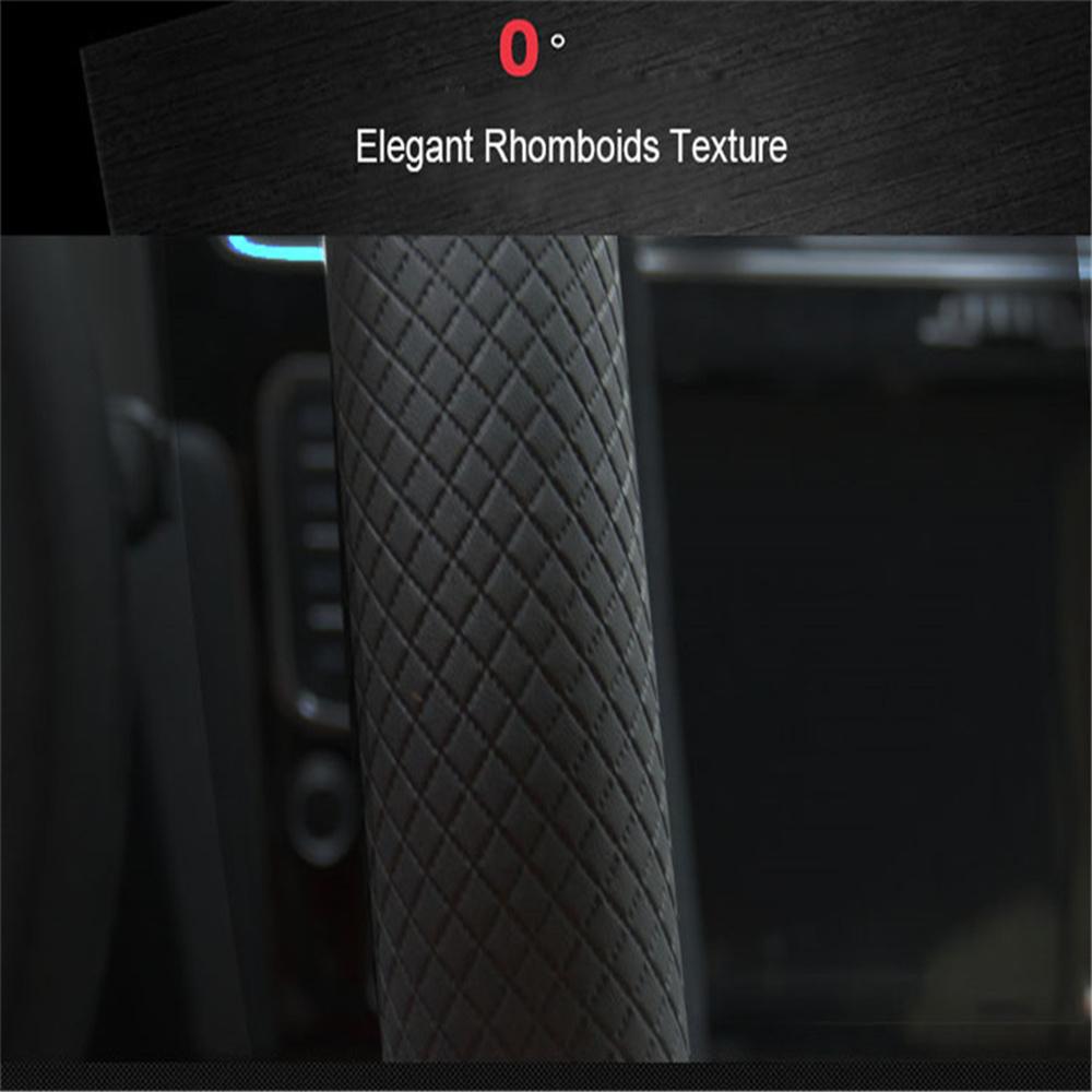 Car Black 38cm PU Leather Steering Wheel Cover Skidproof Comfortable Car-styling
