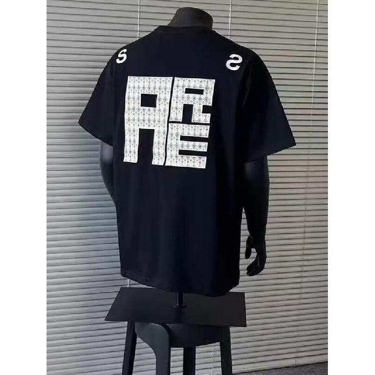 Футболка мужская с коротким рукавом из хлопка в модном хип-хоп стиле с круглым вырезом, летняя