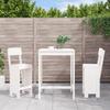 VidaXL 3-piece Garden Bar Set White Solid Pine Wood, Pub Set, Patio Bar Set, Set of 3157794