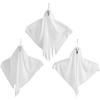 Halloween Decoration - Hanging Ghost - 3 Pieces - Polyester and Plastic - 57x60 Cm