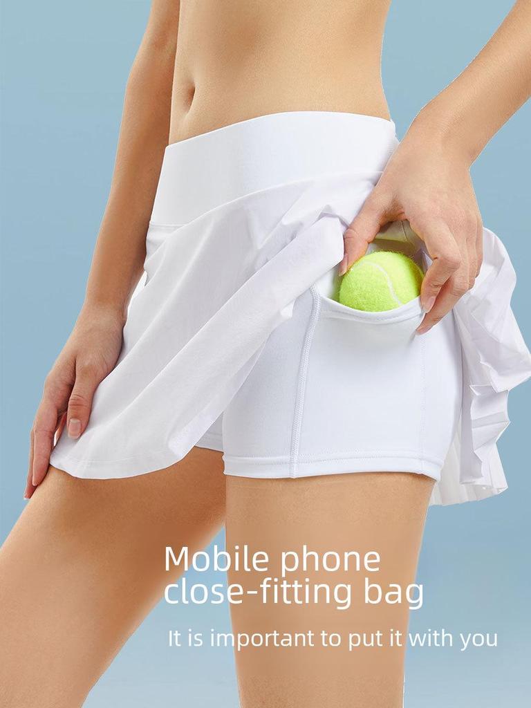 Женская быстросохнущая плиссированная теннисная юбка-шорты - дышащая, устойчивая к воздействию окружающей среды, спортивная юбка для фитнеса и бега