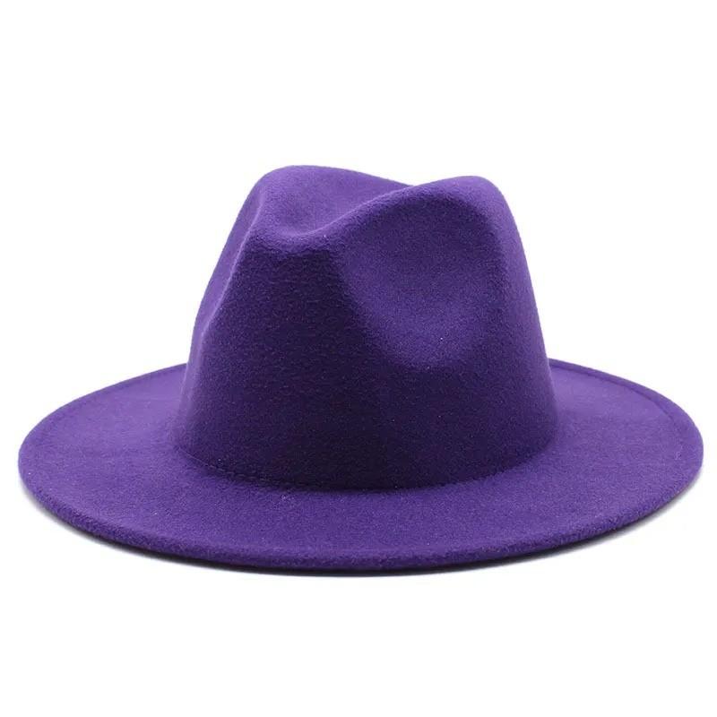 Унисекс Минималистский шерстяной цилиндр Jazz Hat