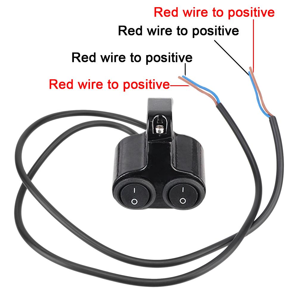 Переключатель фары 12 В, переключатель поворотников, переключатель динамика, управление двумя кнопками, алюминиевый сплав 7/8 дюйма 22 мм