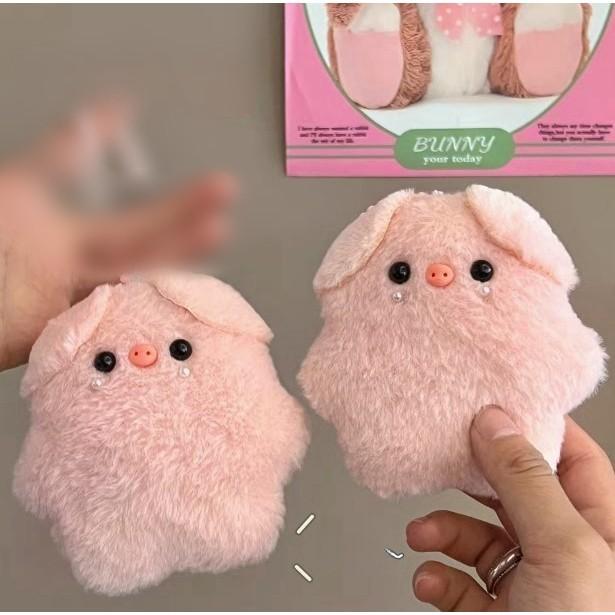 Pink Piggy Doll Pendant Girl Backpack Pendant Cute Plush Doll Keychain