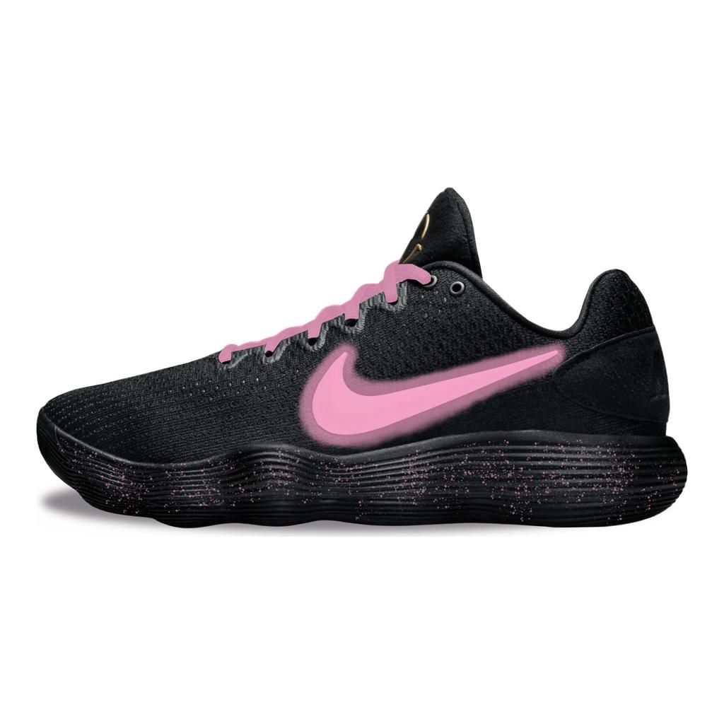 Nike Баскетбольные кроссовки Hyperdunk 2017, износостойкие, низкие, мужские, черные с розовым, IH0634-070(Команда1180-)