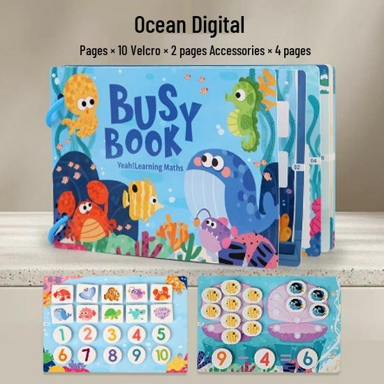 Развивающая книжка для малышей: Карточки на липучках для раннего развития и детского сада