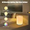 Перезаряжаемый интеллектуальный сенсорный ночник с индукционным диммером, интеллектуальная переносная лампа у кровати с возможностью регулировки яркости RGB, изменение цвета