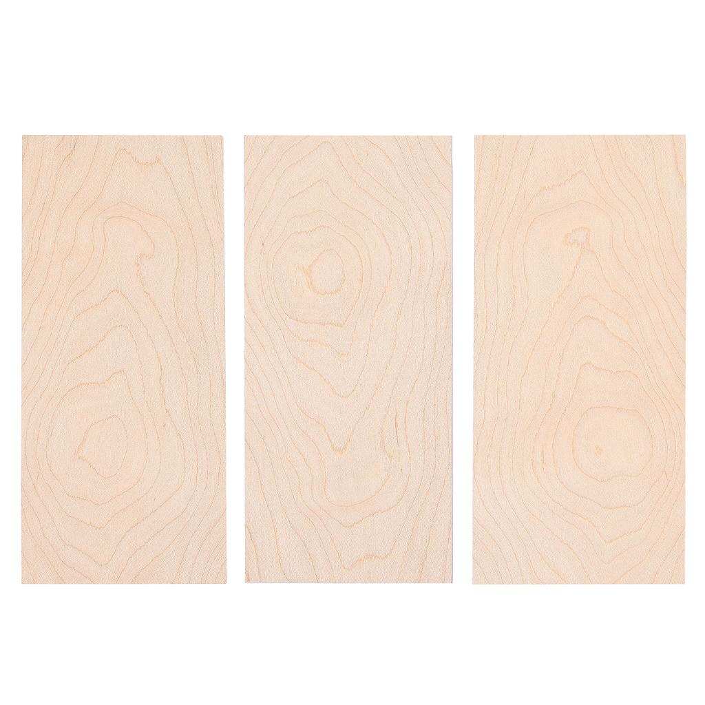 Muspor 3 Pcs Guitar Head Veneer Guitar Veneer Guitar Head Plate Neck Shims Maple Wooden Guitar Headplate DIY