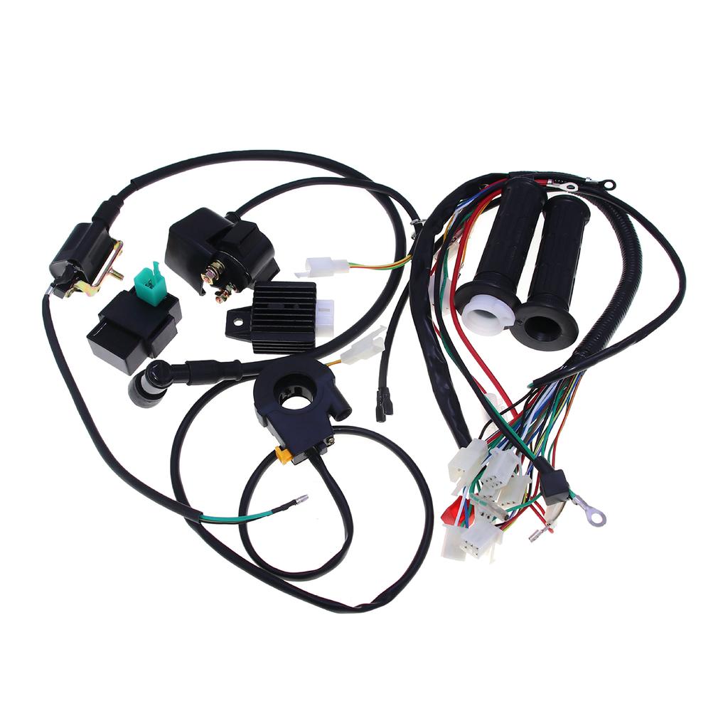 CDI Катушка зажигания Жгут проводов Статор в сборе Проводка Совместимо для Электрического Квадроцикла 50CC 70CC 90CC 110CC 125CC Мотоцикла