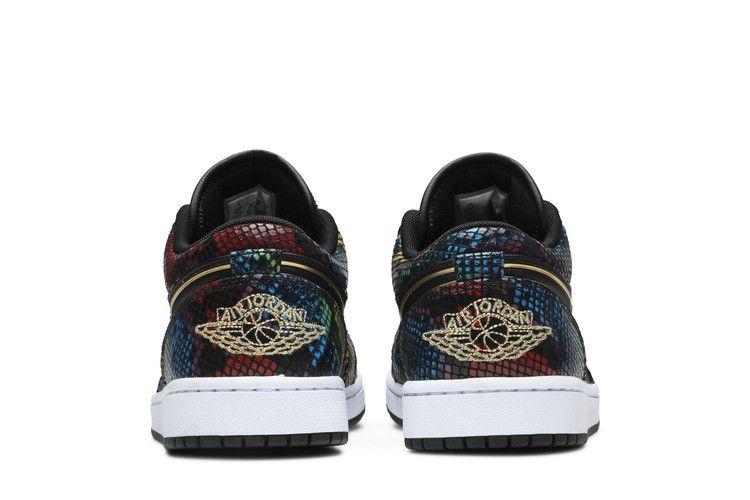 Women's Sneakers Jordan 1 Low Multicolor Snakeskin (2020) (Women's) Black/Metallic Gold