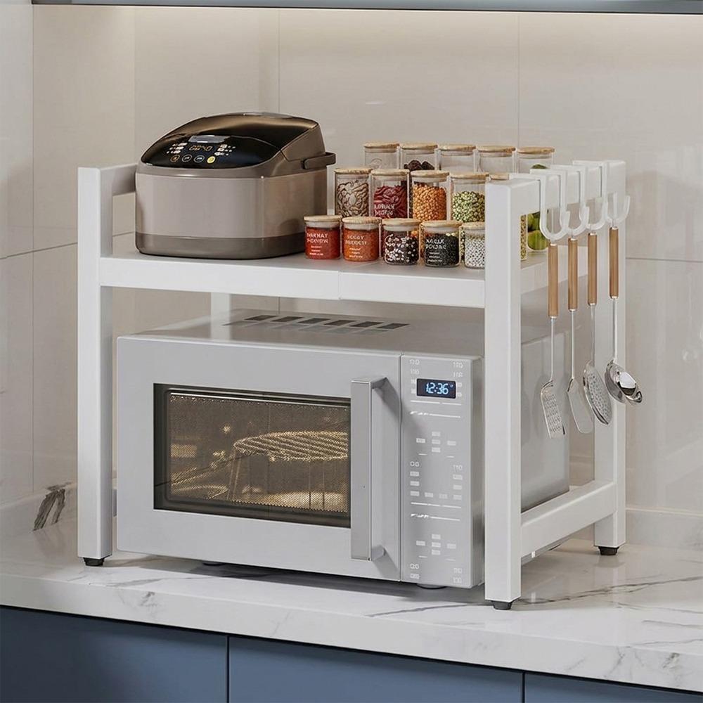 Retractable Metal Kitchen Storage Rack Adjustable Oven Storage Shelf Seasoning Storage