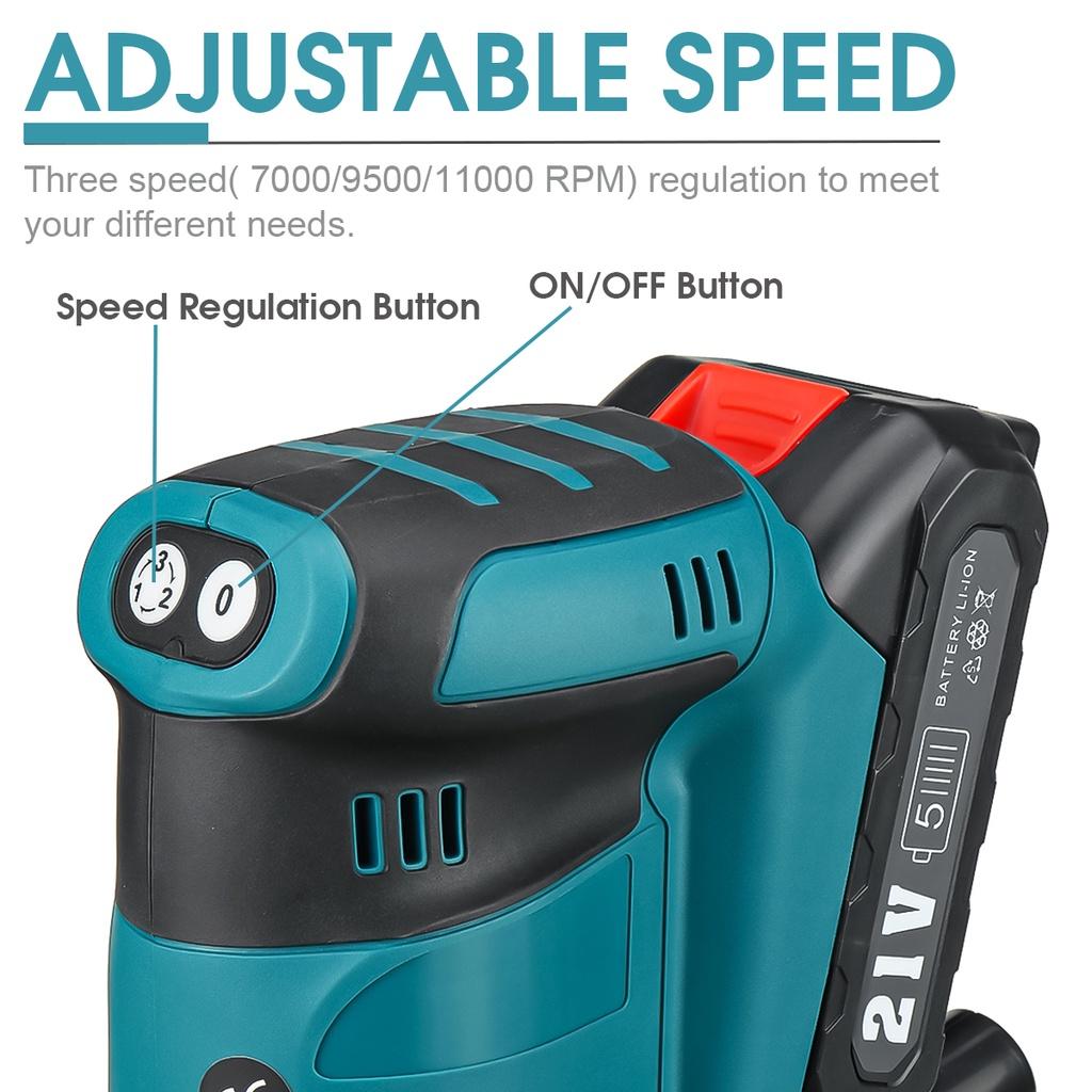 600 Вт 125 мм Беспроводная орбитальная электрическая шлифовальная машина для дерева Полировально-шлифовальный шлифовальный станок для батареи Makita