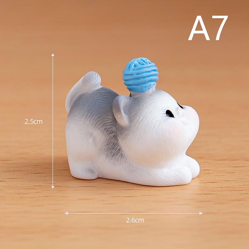 Статуэтки Миниатюры Мультфильм Милый Кот Котенок Животные Микро Пейзаж Украшения Для Украшения Дома Декор Для Комнаты Аксессуары