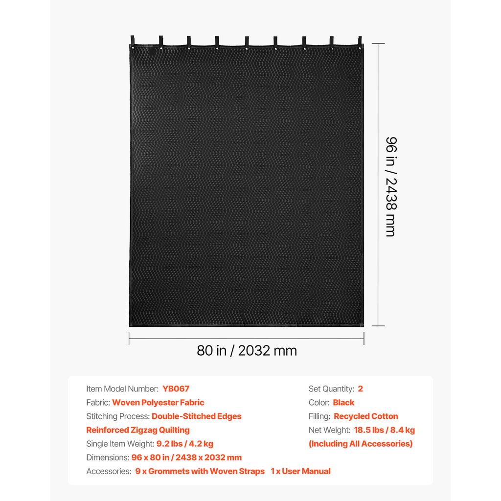 SucceBuy Звукопоглощающее 80 x 48 дюймов / 96 x 80 дюймов Звукоизоляционное одеяло с люверсами для окна двери Блокировщик света Запись музыки