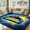 Leeds Rhinos Design Crystal Velvet Rug Soft Decorative Mat for Bedroom Entrance