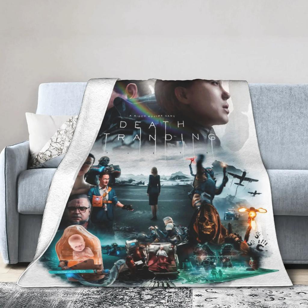 Плюшевое одеяло Death Stranding для девочек и мальчиков  Мягкий фланелевый плед для улицы и теплой кровати  Качественный дизайн  Идея для подарка