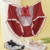 Sexy Bow Lolita Plus Size Underwear for Women Mid High Waist Personalized Lace Edge