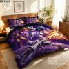 Mobile Suit Gundam Pattern Bedding Quilt Set Quilt Cover Pillowcase Home Birthday Gift(1 * duvet cover + 2 * pillowcase, without core)