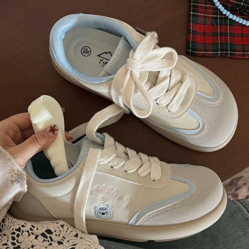 2025 Summer New Little White Shoes Niche Versatile Platform Retro Korean Version Trend Fashion Student Casual Board Shoes Women