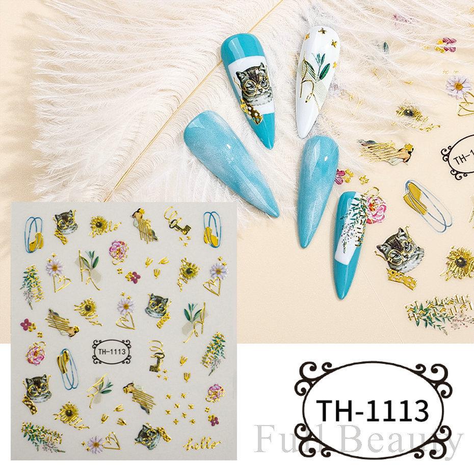 Nail Art Sticker, European And American Style Snake Year Cartoon Snake Pattern Small Spirit Snake Thin Tough Adhesive Nail Sticker