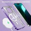Protective Case - BOOLING - for iPhone 16 - Silicone TPU - Purple Chrome Outline - 2 Tempered Glasses