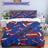 3PC Custom Name Football Notebook Bedding Set Duvet Cover Closure Includes 1 Duvet Cover & 2 Pillowcases for Bedroom