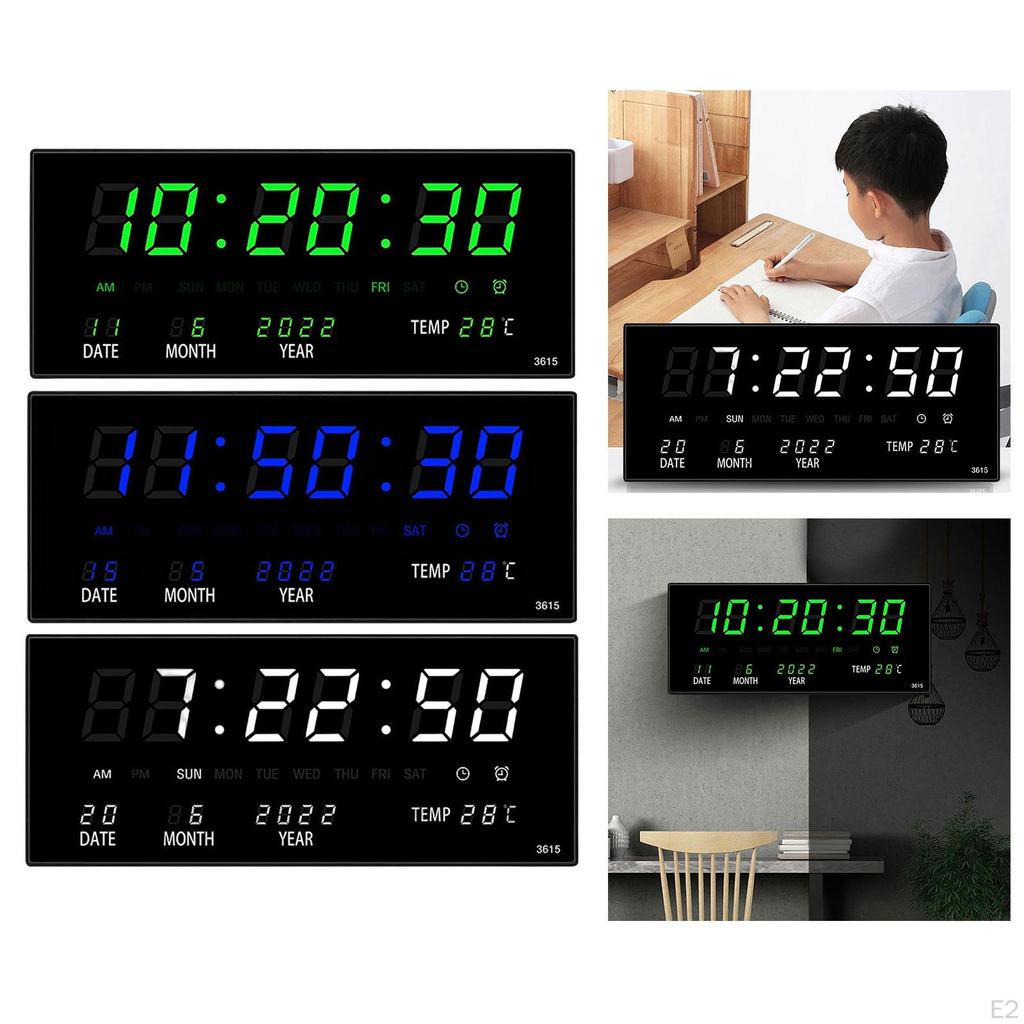Будильник, многофункциональный, с дисплеем температуры, электронные часы с вечным календарем для