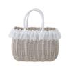 Красочная плетеная пластиковая корзина: Ручной сувенирный подарок, Имитация ротанга, Женская корзина для ванной и хранения