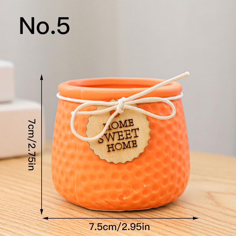 Colorful Mini Flower Pot Ceramic Succulent Pot Plant Pot Planter Bonsai Home Decor Indoor Decoration Desktop Ornaments
