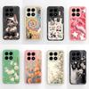 Чехол для Xiaomi 14 14T 15 15T 17 Pro Max Арт Масляная живопись Цветы Мягкий Жидкий силикон Защитная крышка Противоударный Чехлы Бампер