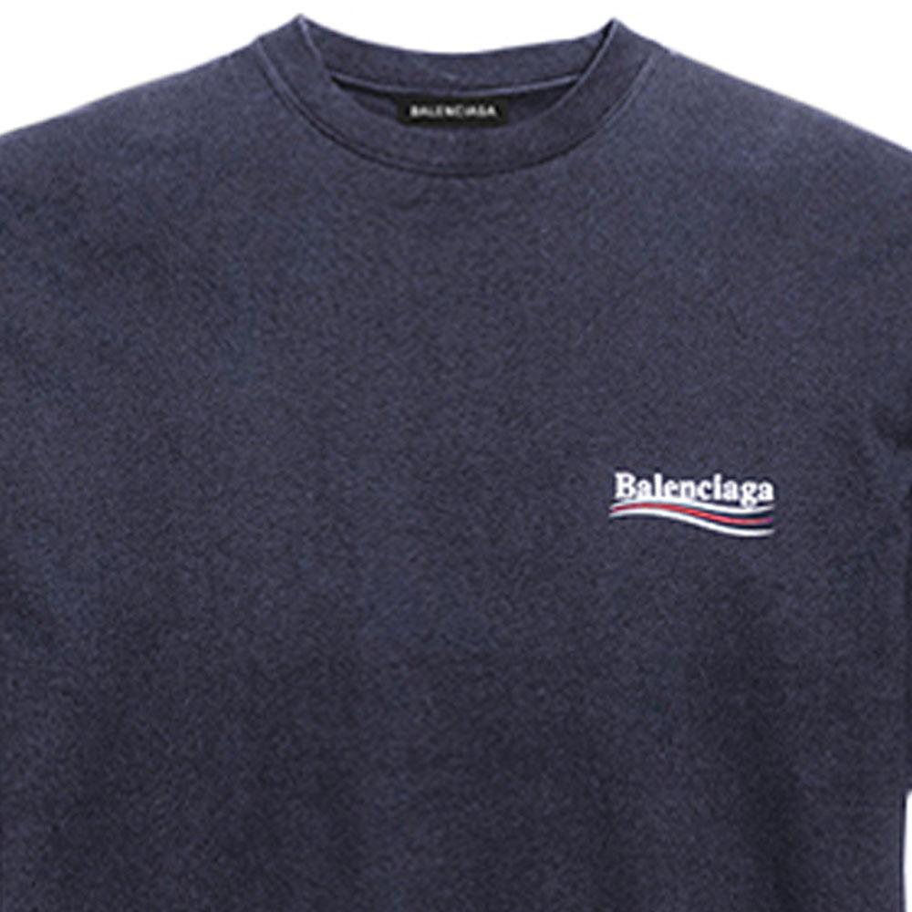 Balenciaga Футболка Обычный крой Мужская Синяя 570803TAV444128