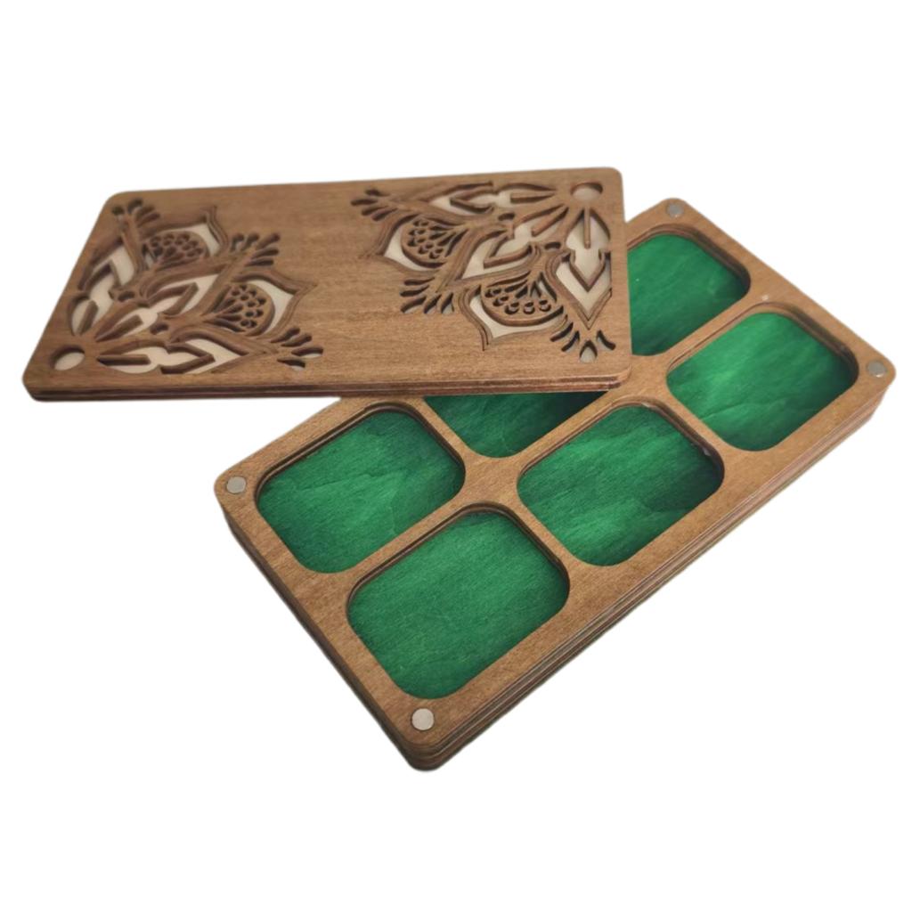 Органайзер для хранения бусин Yousheng, деревянный ящик для хранения с крышкой, многоярусный лоток для сортировки бусин, органайзер для принадлежностей для работы с бусинами для любителей рукоделия из бисера