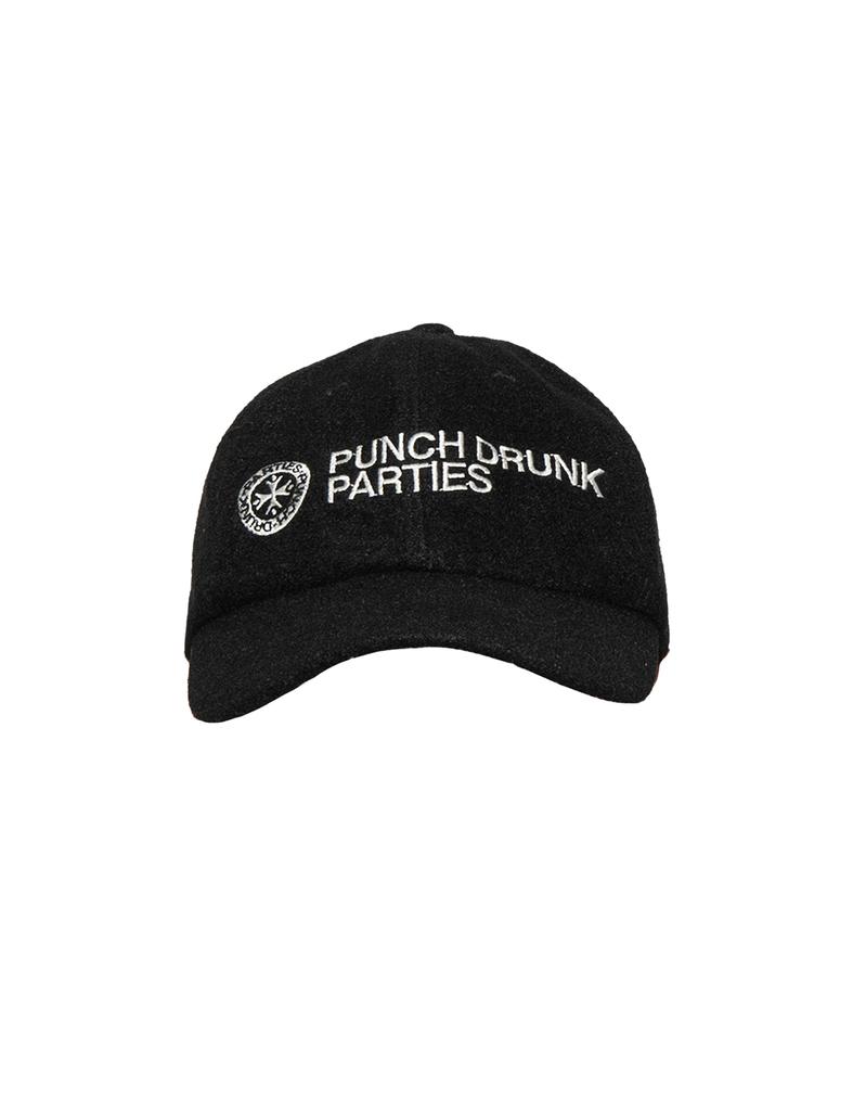Кепка из шерсти с логотипом PUNCH DRUNK PARTIES Hq (черный)