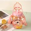 Sweet Bear Pink 1L Water Bottle with Handle for Kids